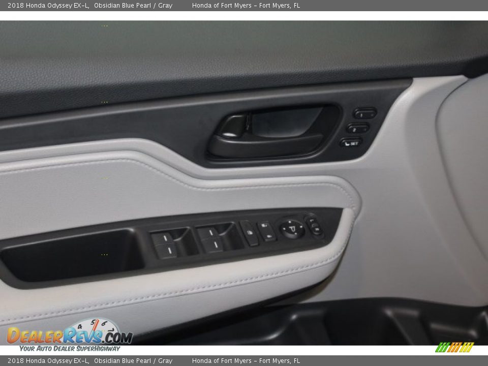 2018 Honda Odyssey EX-L Obsidian Blue Pearl / Gray Photo #10