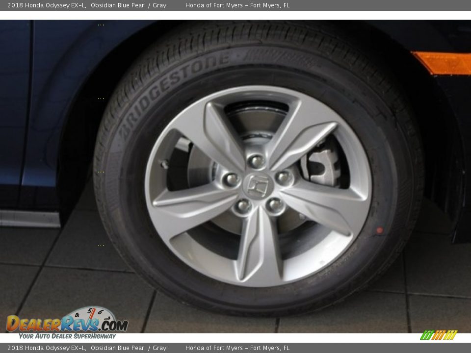 2018 Honda Odyssey EX-L Obsidian Blue Pearl / Gray Photo #11