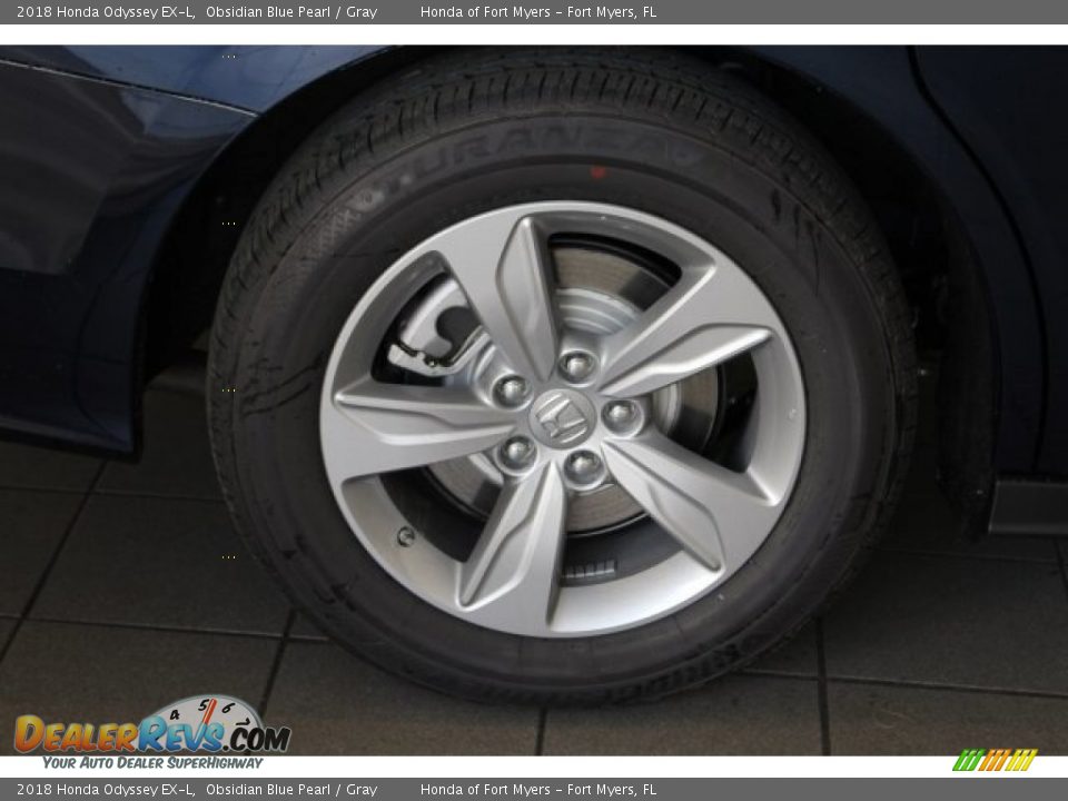 2018 Honda Odyssey EX-L Obsidian Blue Pearl / Gray Photo #12