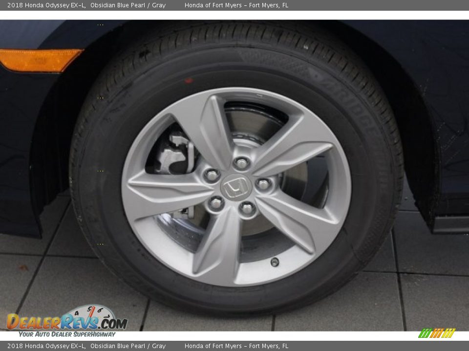 2018 Honda Odyssey EX-L Obsidian Blue Pearl / Gray Photo #13