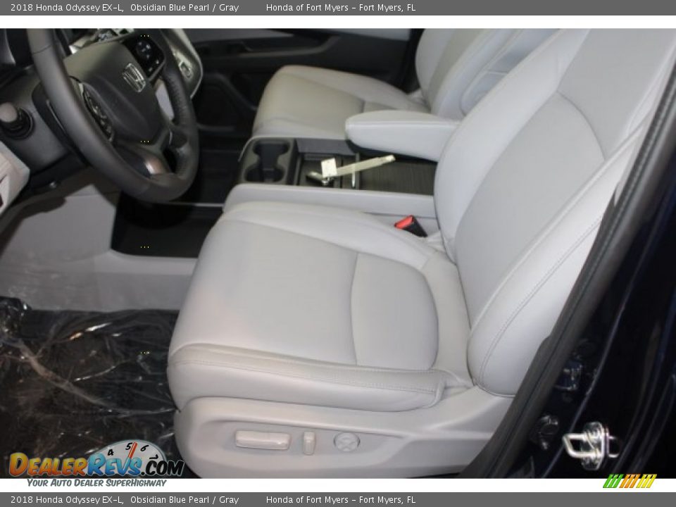 2018 Honda Odyssey EX-L Obsidian Blue Pearl / Gray Photo #17