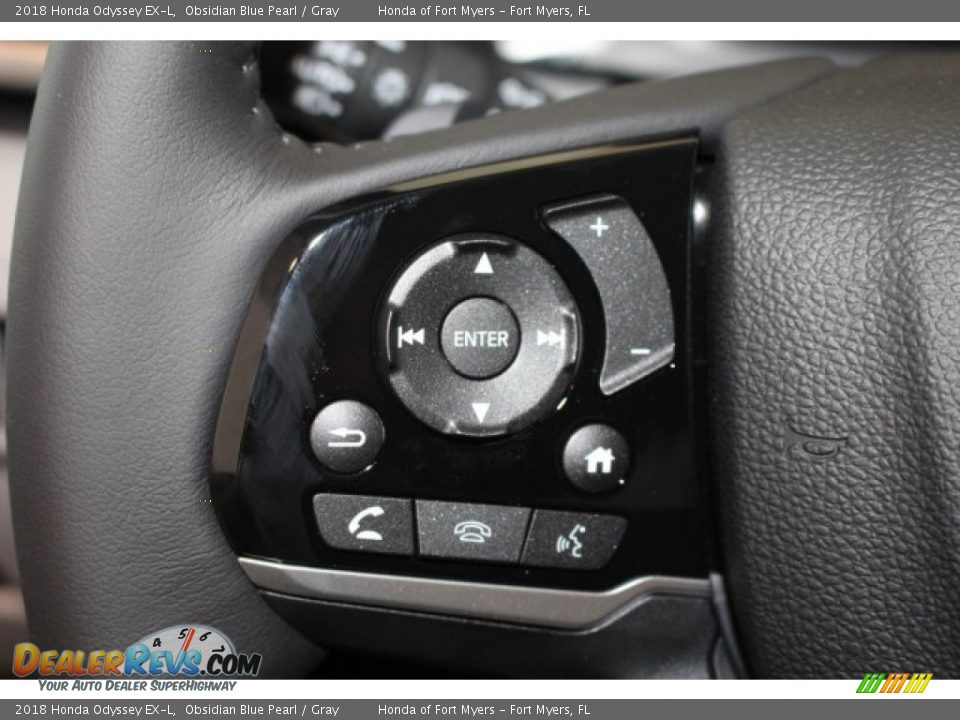 2018 Honda Odyssey EX-L Obsidian Blue Pearl / Gray Photo #21