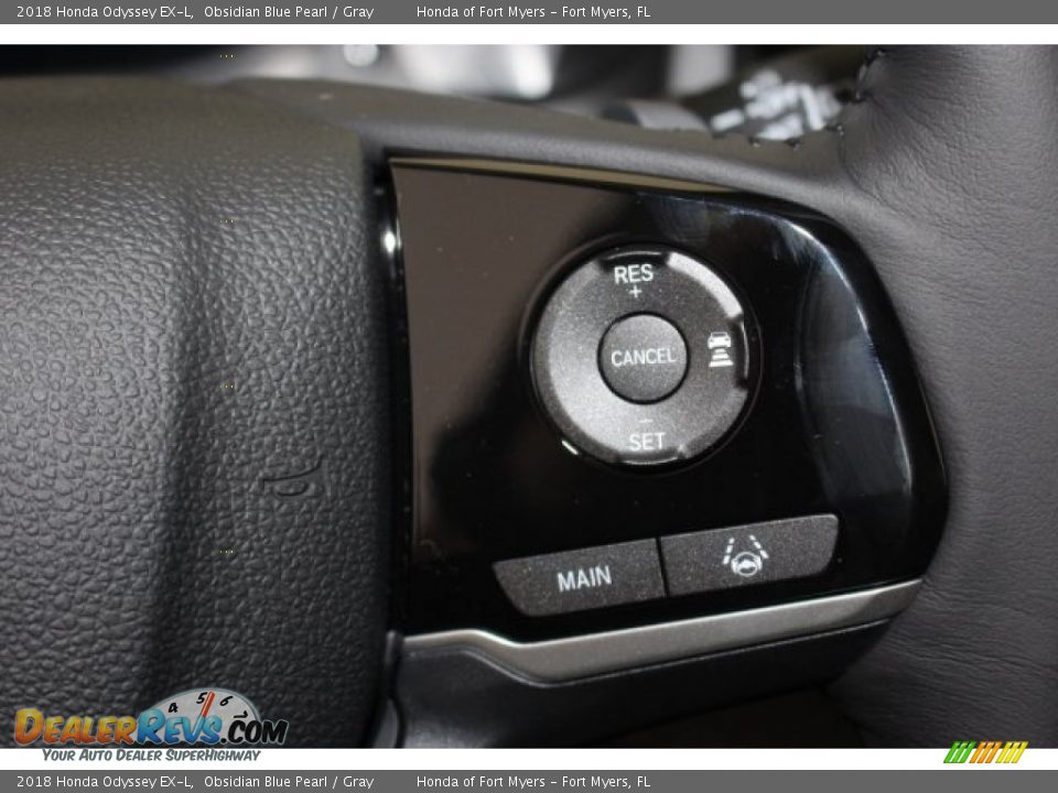 2018 Honda Odyssey EX-L Obsidian Blue Pearl / Gray Photo #22