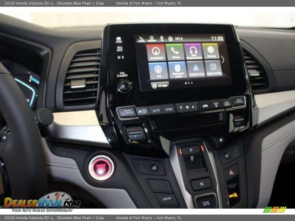 2018 Honda Odyssey EX-L Obsidian Blue Pearl / Gray Photo #23