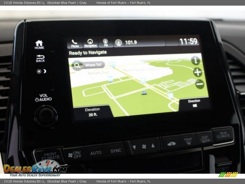 2018 Honda Odyssey EX-L Obsidian Blue Pearl / Gray Photo #25