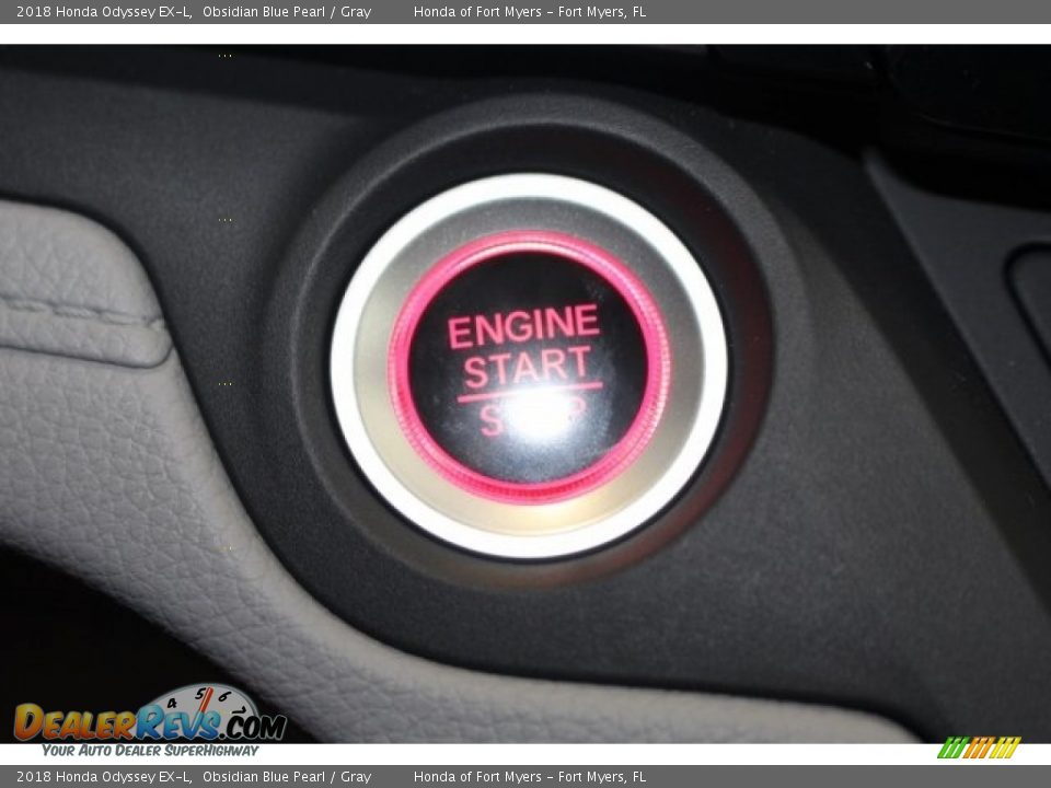 2018 Honda Odyssey EX-L Obsidian Blue Pearl / Gray Photo #30