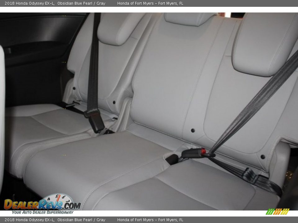 2018 Honda Odyssey EX-L Obsidian Blue Pearl / Gray Photo #34