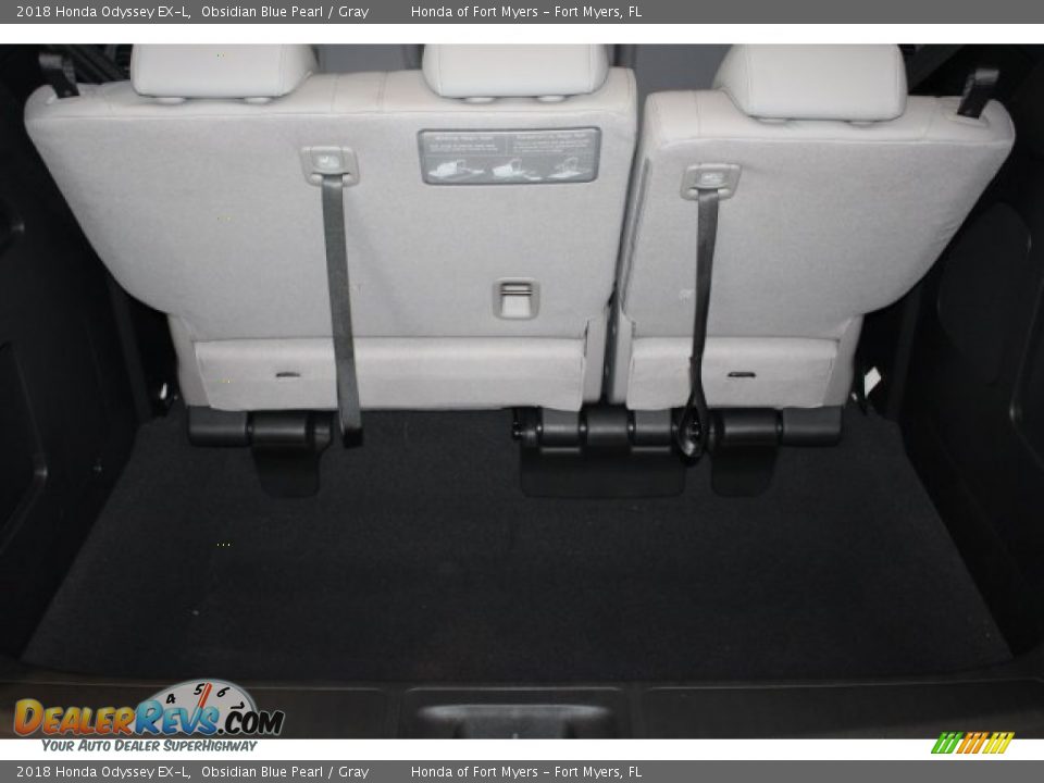 2018 Honda Odyssey EX-L Obsidian Blue Pearl / Gray Photo #35