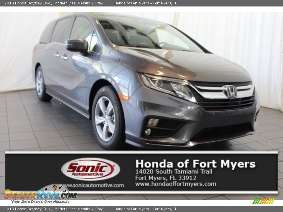 2018 Honda Odyssey EX-L Modern Steel Metallic / Gray Photo #1