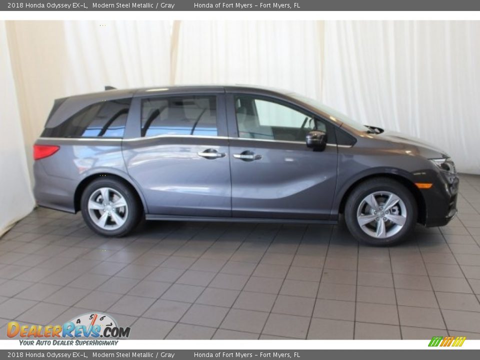 2018 Honda Odyssey EX-L Modern Steel Metallic / Gray Photo #3