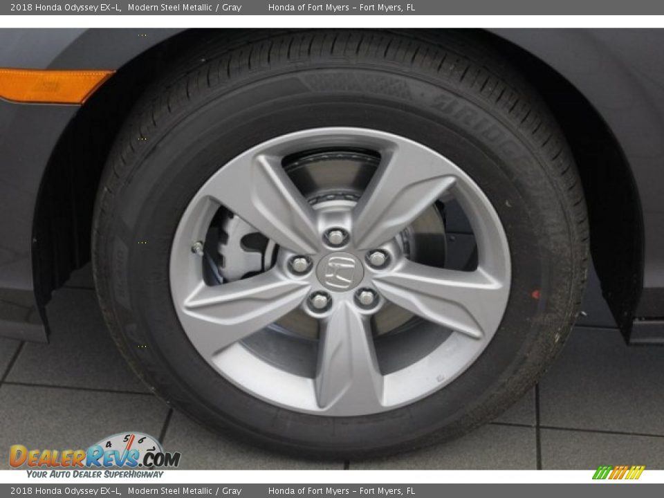 2018 Honda Odyssey EX-L Modern Steel Metallic / Gray Photo #12