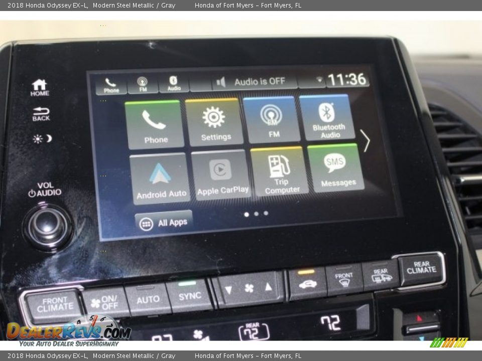 2018 Honda Odyssey EX-L Modern Steel Metallic / Gray Photo #25