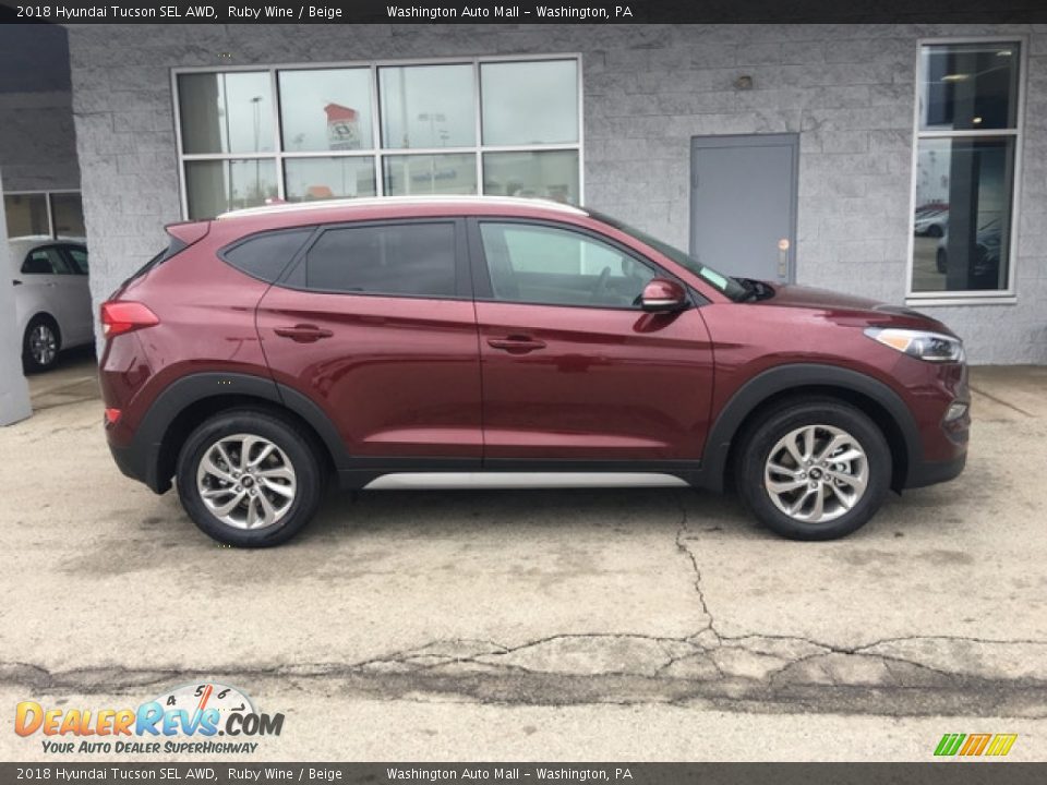 Ruby Wine 2018 Hyundai Tucson SEL AWD Photo #3