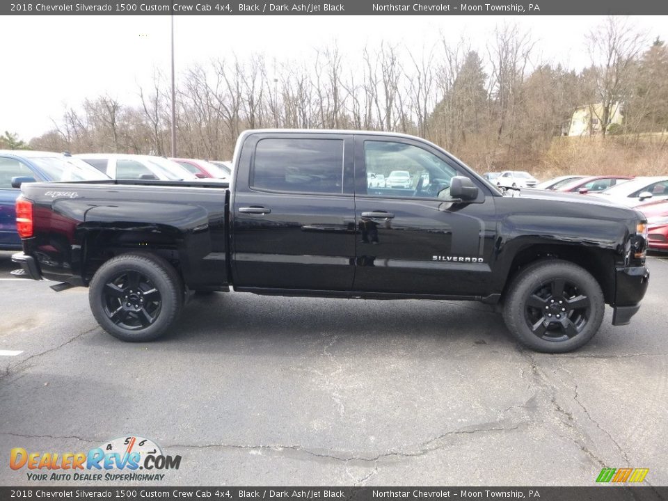 2018 Chevrolet Silverado 1500 Custom Crew Cab 4x4 Black / Dark Ash/Jet Black Photo #6