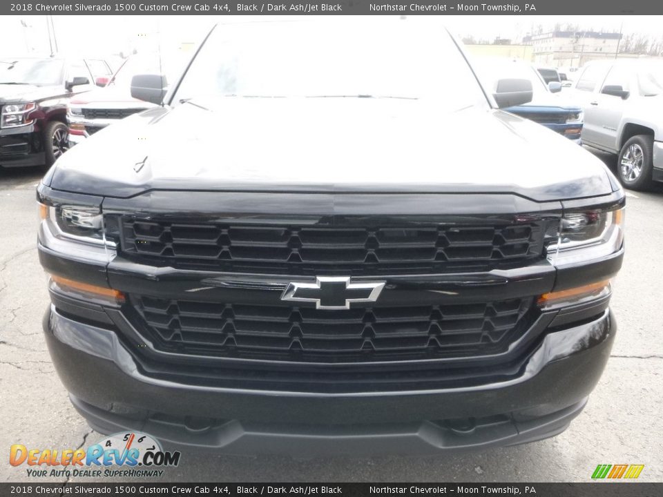 2018 Chevrolet Silverado 1500 Custom Crew Cab 4x4 Black / Dark Ash/Jet Black Photo #8