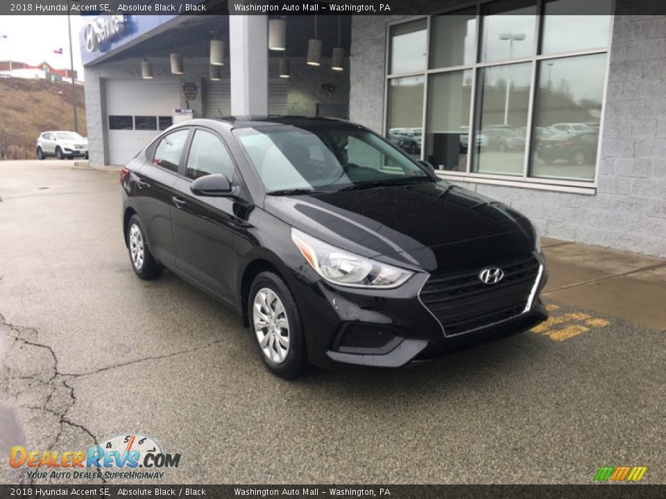 2018 Hyundai Accent SE Absolute Black / Black Photo #1
