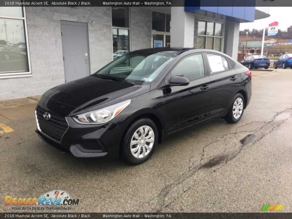 2018 Hyundai Accent SE Absolute Black / Black Photo #8