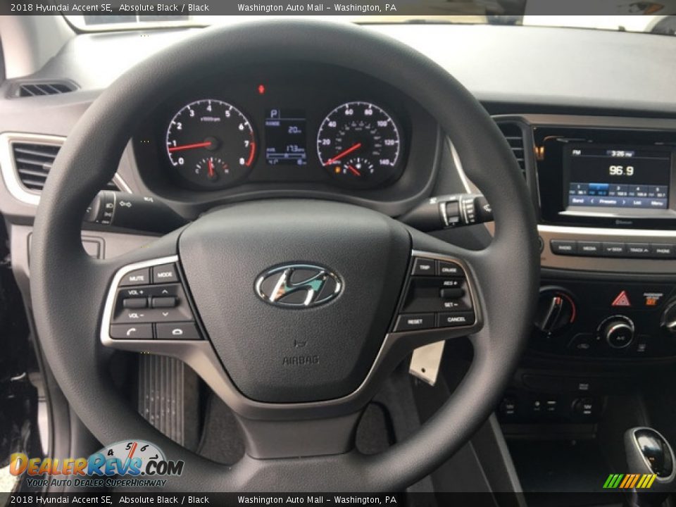 2018 Hyundai Accent SE Absolute Black / Black Photo #13