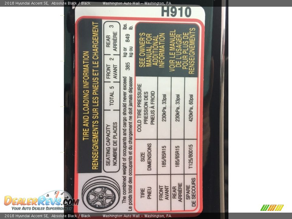 2018 Hyundai Accent SE Absolute Black / Black Photo #24