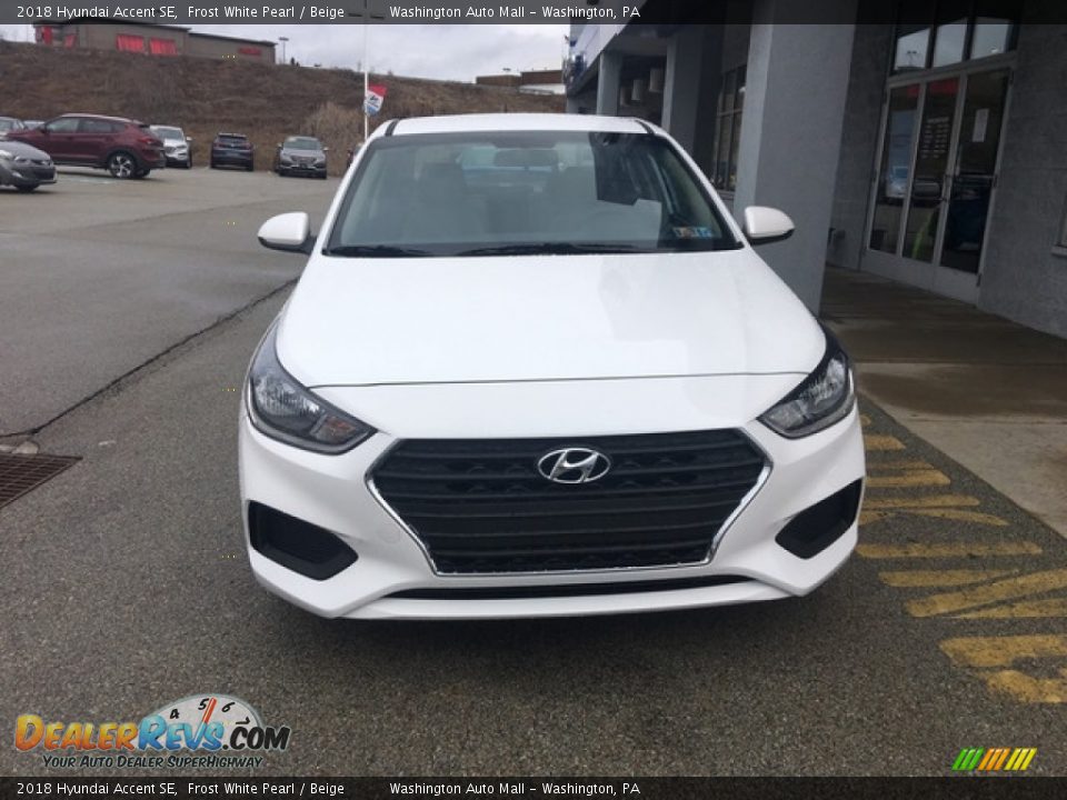 2018 Hyundai Accent SE Frost White Pearl / Beige Photo #2
