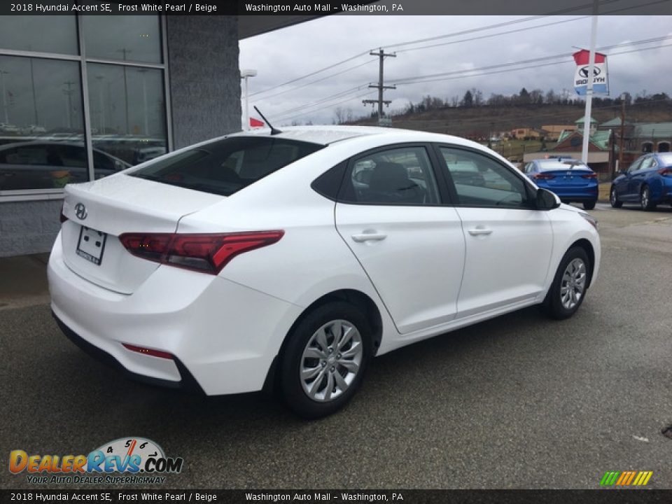 2018 Hyundai Accent SE Frost White Pearl / Beige Photo #4