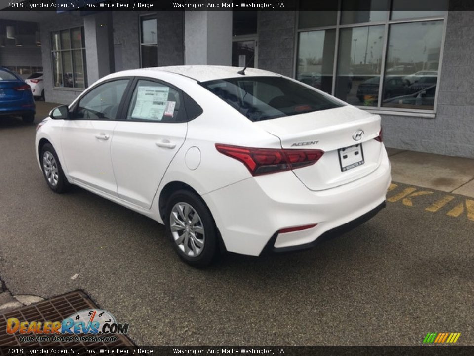 2018 Hyundai Accent SE Frost White Pearl / Beige Photo #6