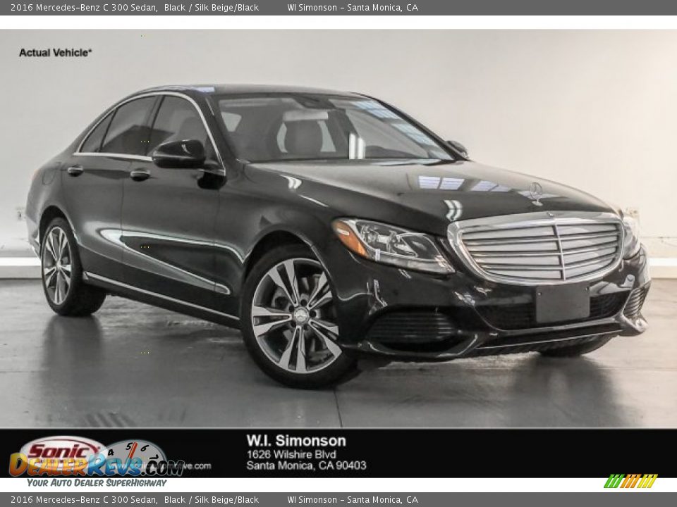 2016 Mercedes-Benz C 300 Sedan Black / Silk Beige/Black Photo #1