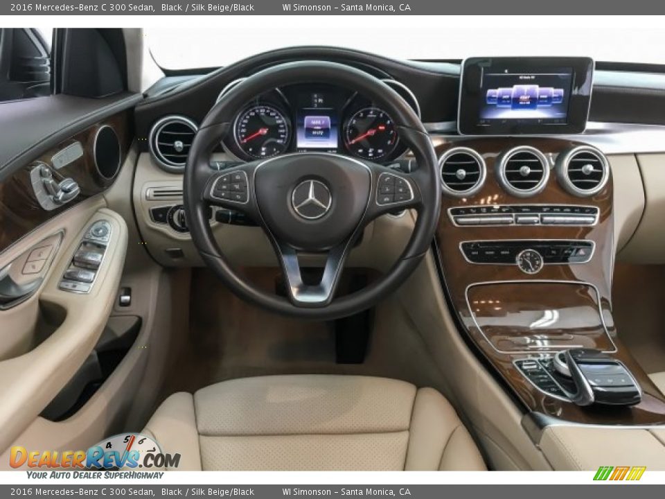 2016 Mercedes-Benz C 300 Sedan Black / Silk Beige/Black Photo #4