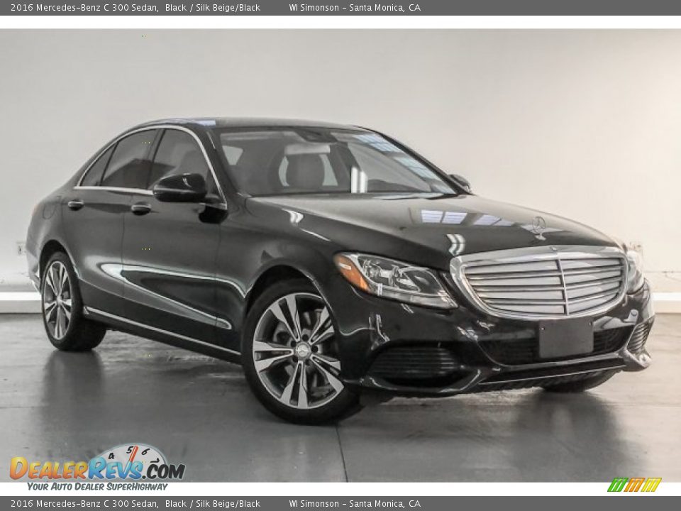2016 Mercedes-Benz C 300 Sedan Black / Silk Beige/Black Photo #12