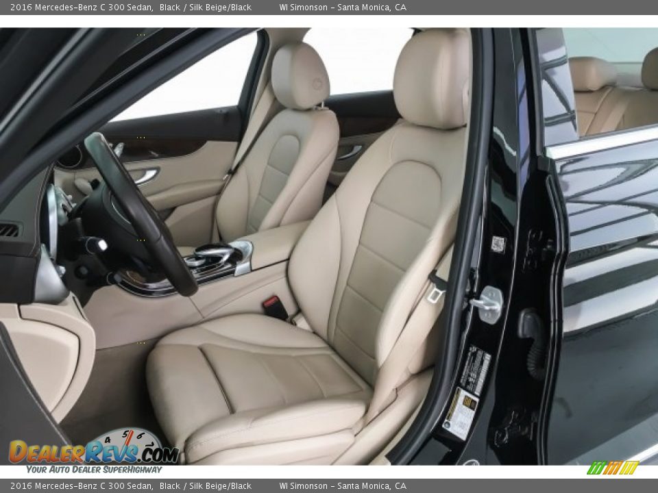 2016 Mercedes-Benz C 300 Sedan Black / Silk Beige/Black Photo #14