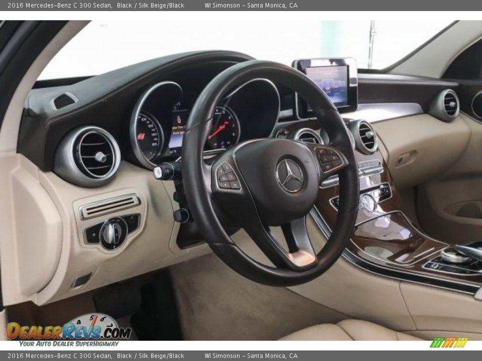 2016 Mercedes-Benz C 300 Sedan Black / Silk Beige/Black Photo #20