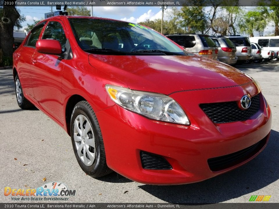 2010 Toyota Corolla LE Barcelona Red Metallic / Ash Photo #1