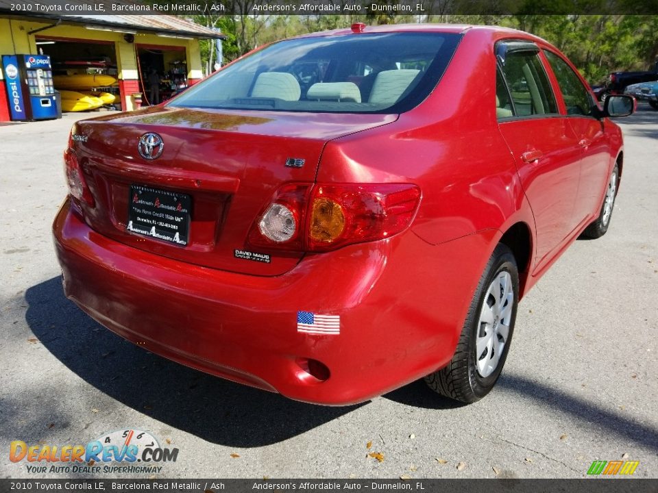2010 Toyota Corolla LE Barcelona Red Metallic / Ash Photo #3