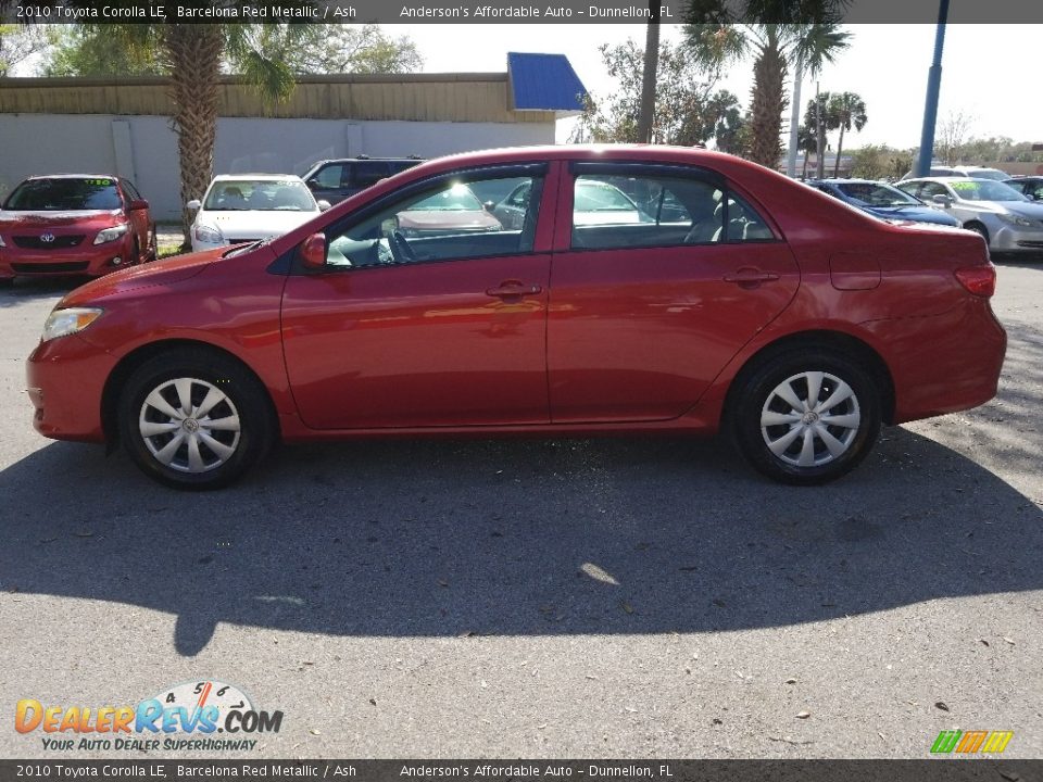 2010 Toyota Corolla LE Barcelona Red Metallic / Ash Photo #6
