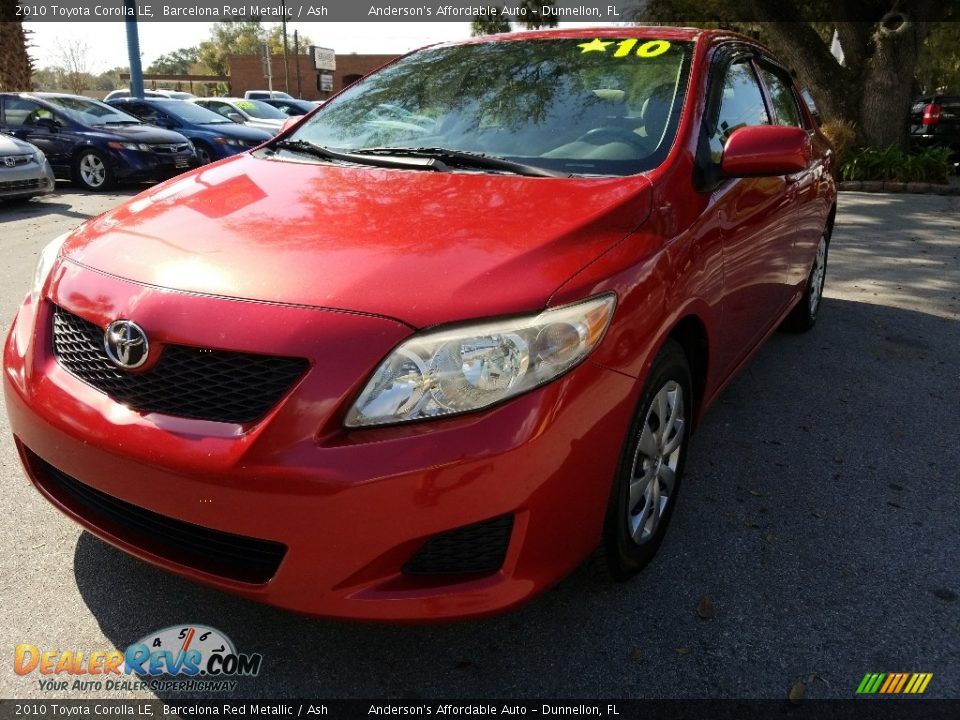 2010 Toyota Corolla LE Barcelona Red Metallic / Ash Photo #7