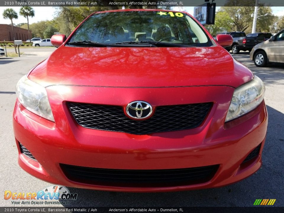 2010 Toyota Corolla LE Barcelona Red Metallic / Ash Photo #8
