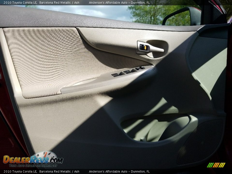 2010 Toyota Corolla LE Barcelona Red Metallic / Ash Photo #9