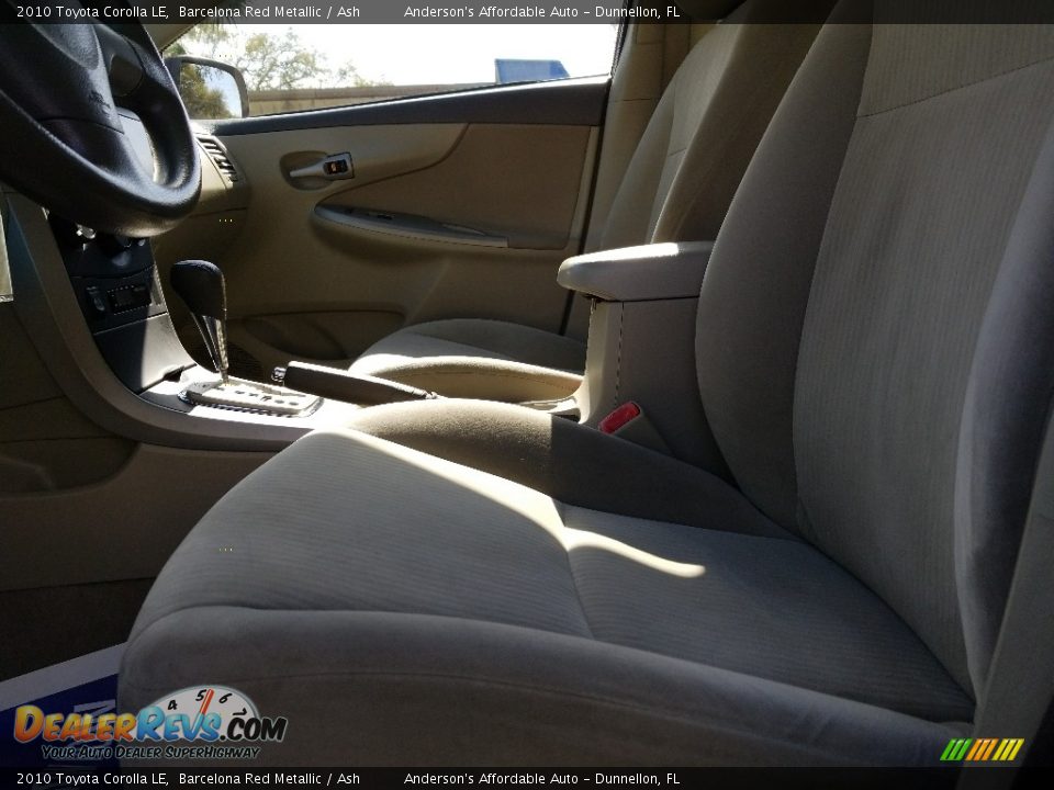 2010 Toyota Corolla LE Barcelona Red Metallic / Ash Photo #10