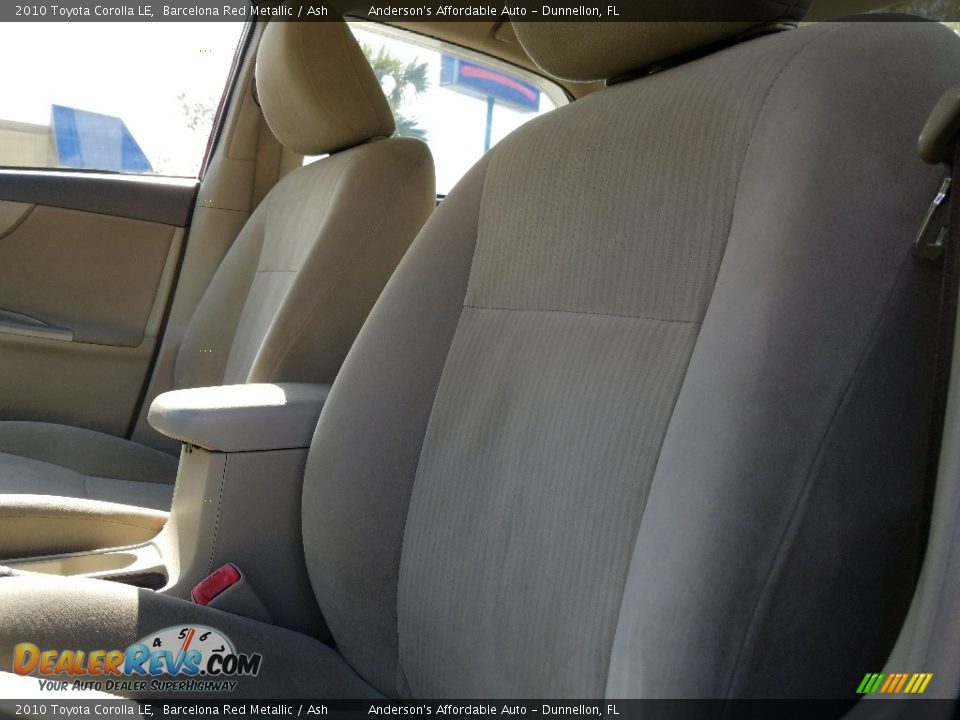 2010 Toyota Corolla LE Barcelona Red Metallic / Ash Photo #13