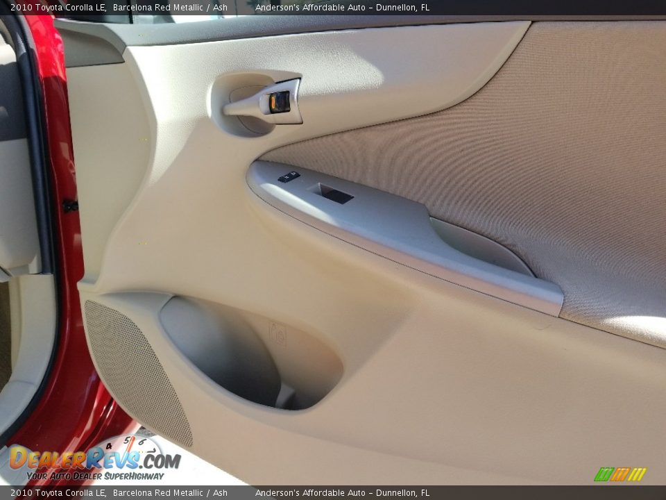 2010 Toyota Corolla LE Barcelona Red Metallic / Ash Photo #17