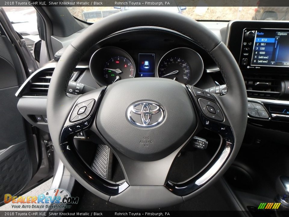 2018 Toyota C-HR XLE Silver Knockout Metallic / Black Photo #14