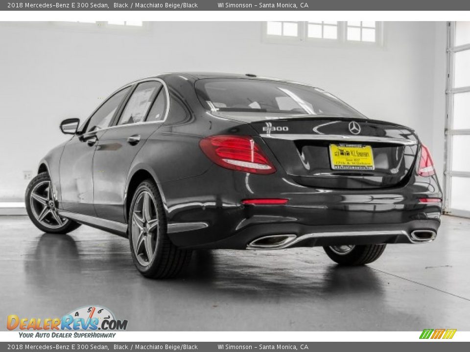 2018 Mercedes-Benz E 300 Sedan Black / Macchiato Beige/Black Photo #3