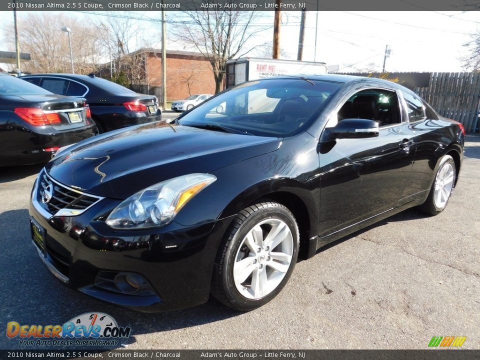 2010 Nissan Altima 2.5 S Coupe Crimson Black / Charcoal Photo #1