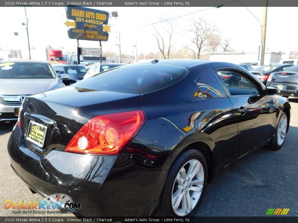 2010 Nissan Altima 2.5 S Coupe Crimson Black / Charcoal Photo #5