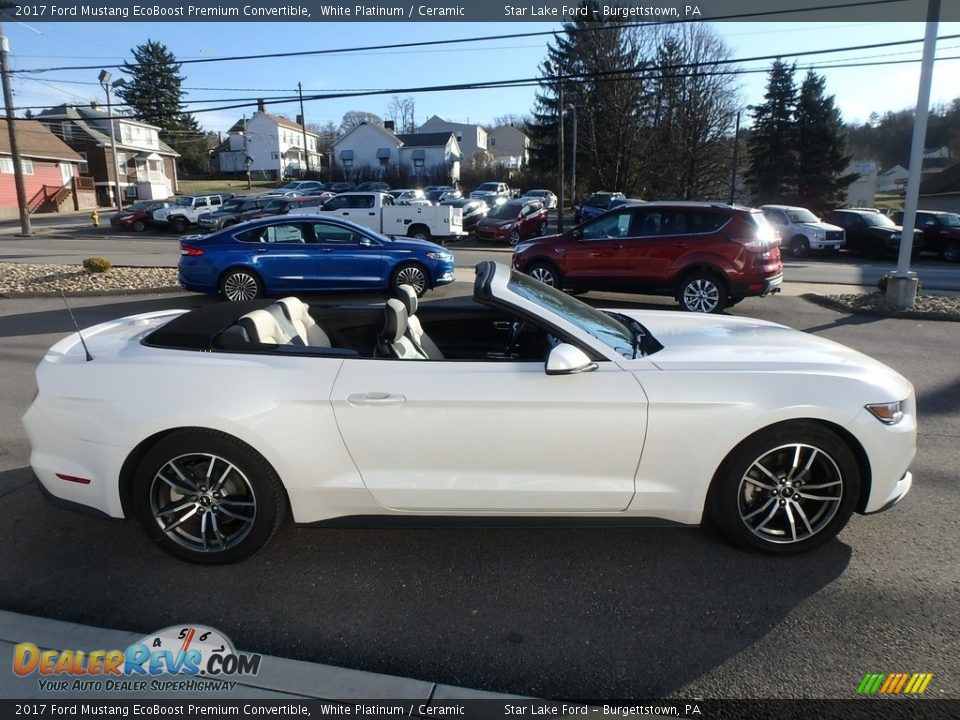 2017 Ford Mustang EcoBoost Premium Convertible White Platinum / Ceramic Photo #5