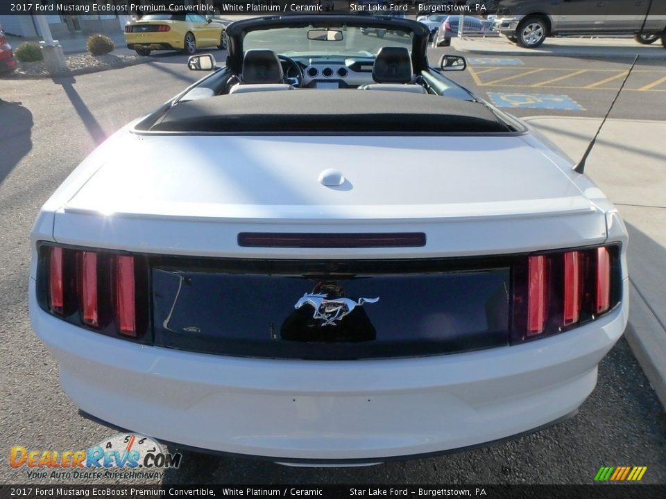2017 Ford Mustang EcoBoost Premium Convertible White Platinum / Ceramic Photo #7