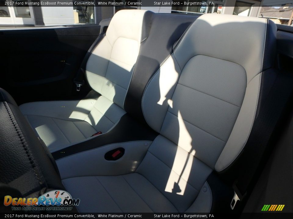 2017 Ford Mustang EcoBoost Premium Convertible White Platinum / Ceramic Photo #11