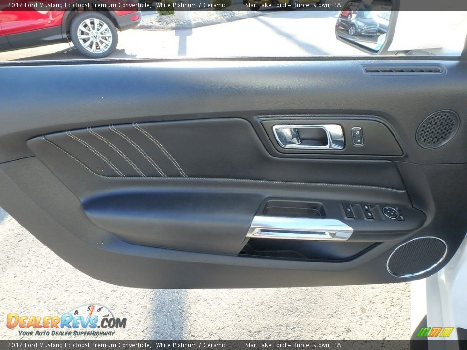 2017 Ford Mustang EcoBoost Premium Convertible White Platinum / Ceramic Photo #13