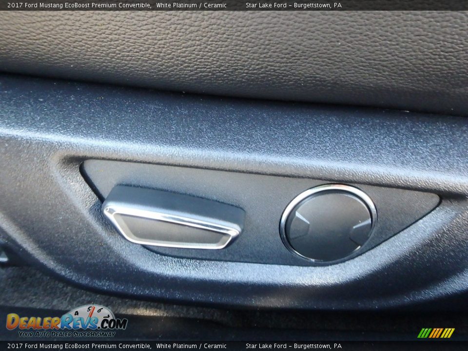 2017 Ford Mustang EcoBoost Premium Convertible White Platinum / Ceramic Photo #15