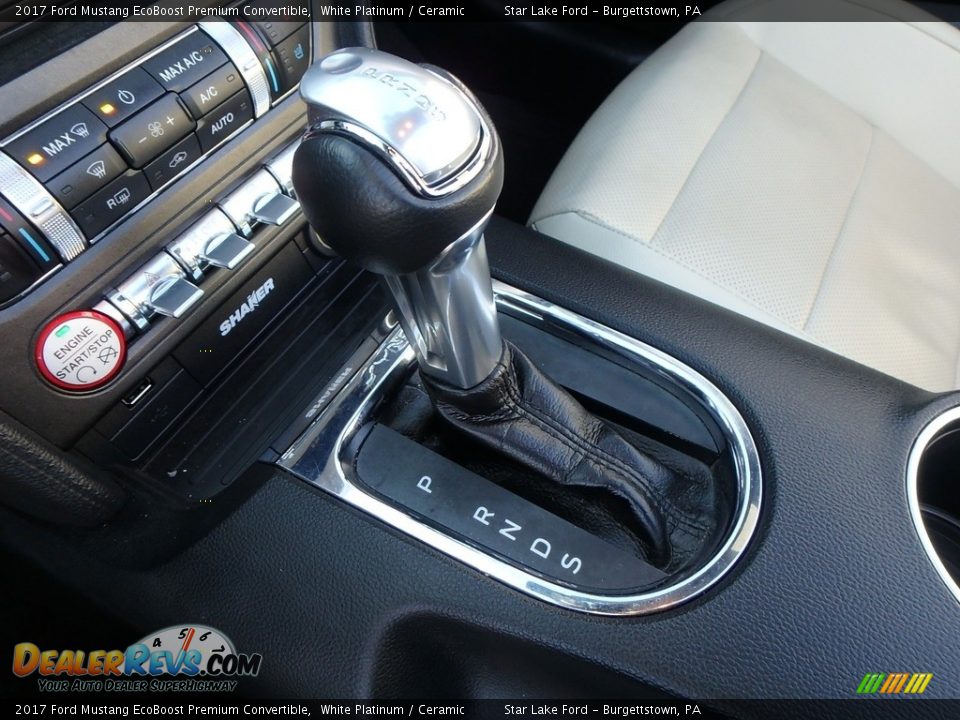 2017 Ford Mustang EcoBoost Premium Convertible White Platinum / Ceramic Photo #17